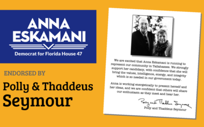 Polly and Thaddeus Seymour Endorse Anna V. Eskamani For Florida House