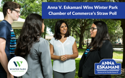 Anna V. Eskamani Wins Winter Park Chamber of Commerce’s Straw Poll