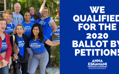 Representative Anna V. Eskamani Qualifies for the 2020 Ballot by Petition