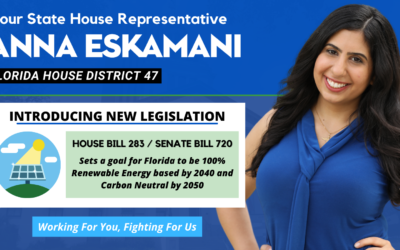 Representative Anna V. Eskamani & Senator Lori Berman File 100% Renewable Energy Goals Bill