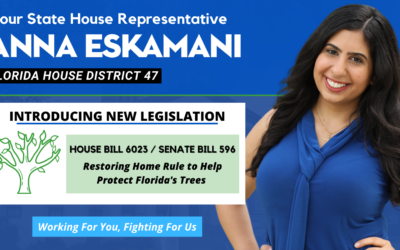 Representative Anna V. Eskamani and Senator Linda Stewart File Legislation To Restore Local Control on Trees