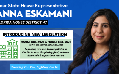 Representative Anna V. Eskamani and Senator Victor Torres Refile Legislation to Support Renters