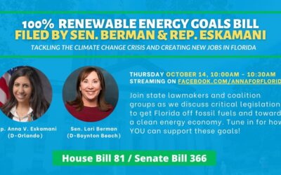 Representative Anna V. Eskamani, Senator Lori Berman, and Environmental Advocates to Host Press Conference to Highlight Renewable Energy Bill