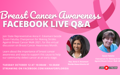 Rep. Anna V. Eskamani Hosts Facebook Live Q&A in Honor of Breast Cancer Awareness Month