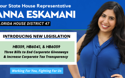 Representative Eskamani Files Three Bills to End Corporate Giveaways & Increase Corporate Tax Transparency