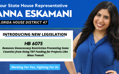 Representative Anna V. Eskamani Files Repealer to Allow Counties More Flexibility with TDT Funding