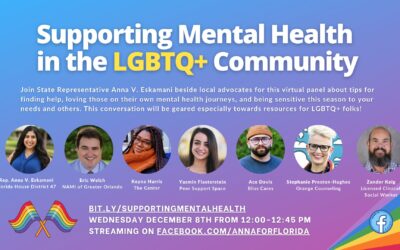 Representative Anna V. Eskamani Hosts Virtual Panel to Support Mental Health in the LGBTQ+ Community