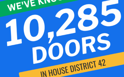 Team Anna Knocks on More than 10,000 Doors in Re-Election Bid