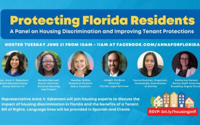 Representative Anna V. Eskamani Hosts Virtual Program with Federal, State, Local Experts on Housing Discrimination & Tenant Protections for Florida Residents