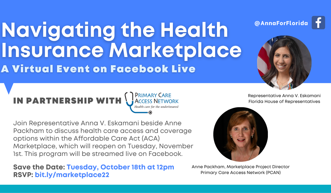Representative Anna V. Eskamani Hosts Discussion in Advance of Open Enrollment for Healthcare Marketplace