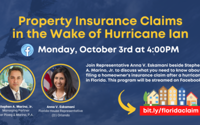 Representative Anna V. Eskamani Hosts Discussion on Property Insurance Claims in Wake of Hurricane Ian