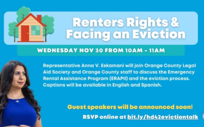 Representative Anna V. Eskamani Hosts Virtual Event Focused on Renters’ Rights & Navigating Evictions