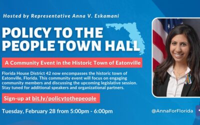 Representative Anna V. Eskamani Hosts Town Hall In Eatonville