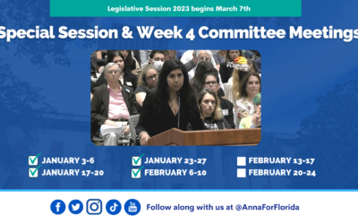 Team Anna Update: Special Session & Week 5 of Committee Meetings in Tallahassee