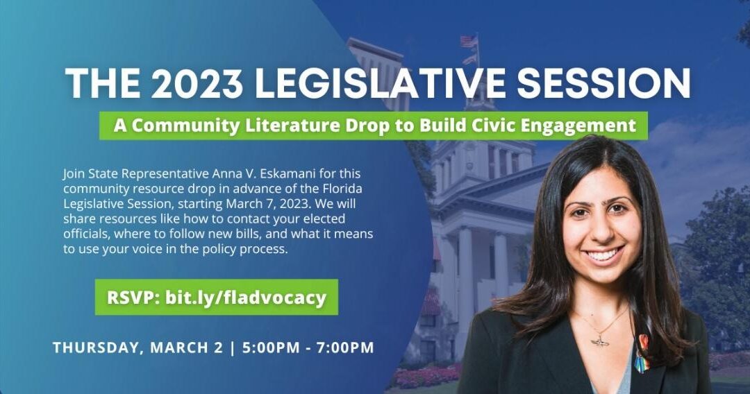 Representative Anna V. Eskamani Hosts Pre-Session Literature Drop to Build Civic Engagement