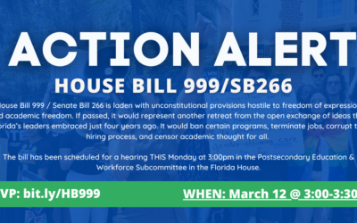 Action Alert: House Bill 999, Attacks on Higher Education