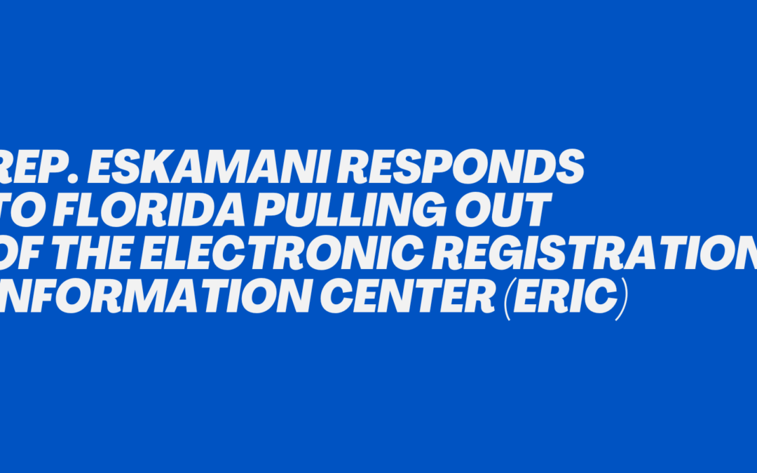 Rep. Eskamani Responds to Florida Pulling Out of ERIC