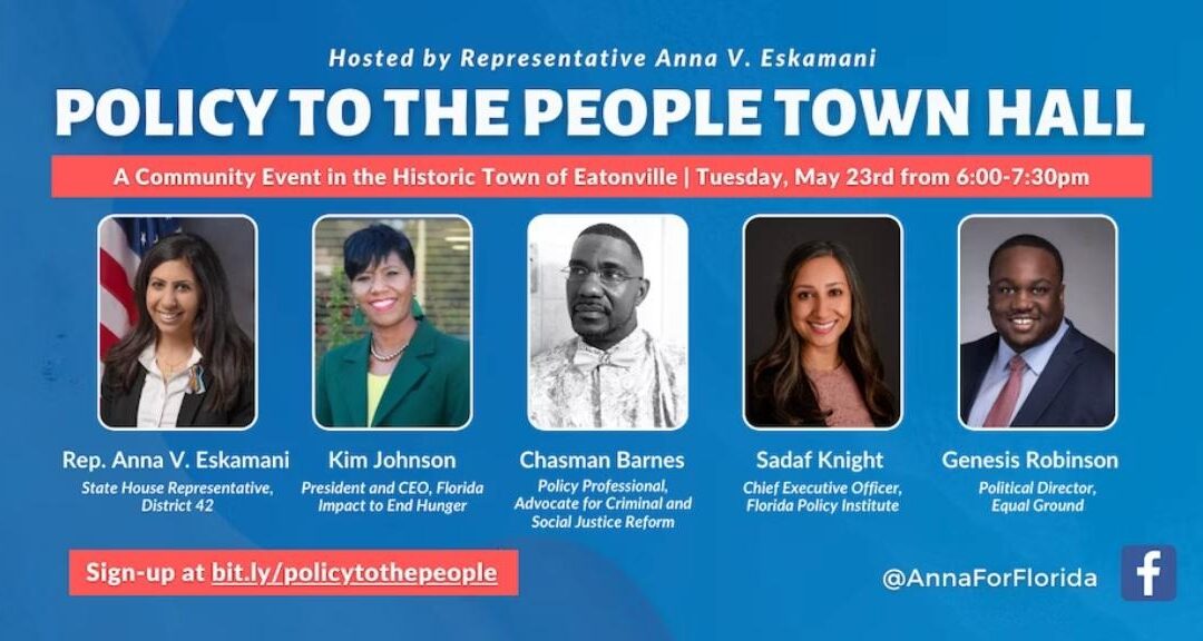 Representative Anna V. Eskamani Hosts Town Hall In the Historic Town of Eatonville to Address 2023 Legislative Session