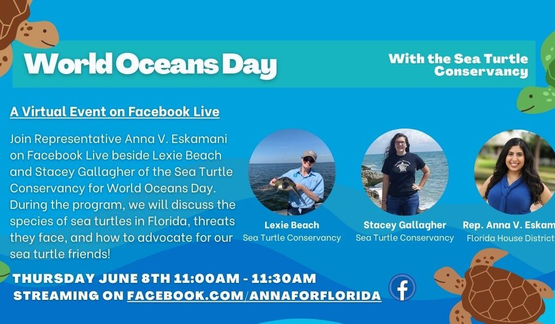 Representative Anna V. Eskamani Hosts World Oceans Day Virtual Event Focused on Sea Turtles