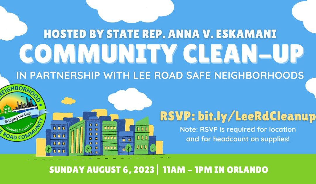 Representative Anna V. Eskamani to Host Community Cleanup in Orlando