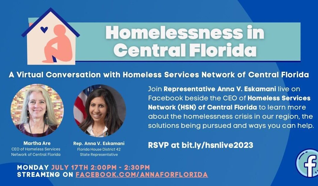 Rep. Eskamani to Host Virtual Conversation on Homelessness