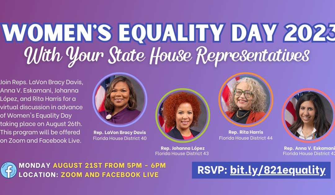 State Lawmakers Host Virtual Town Hall Honoring Women’s Equality Day