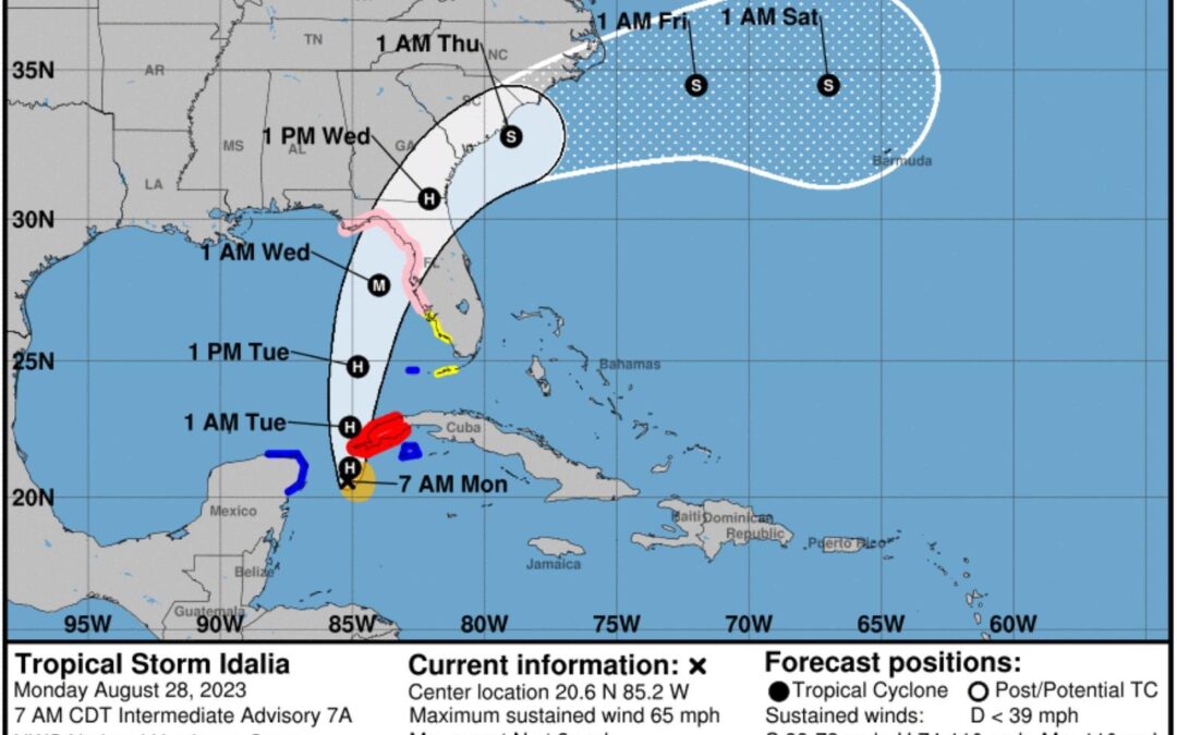 Tropical Storm Idalia is expected to intensify 🌀