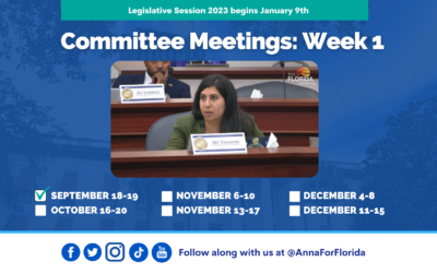 Team Anna Update: Committee Week 1 Update from Tallahassee
