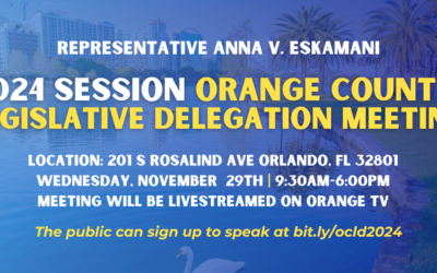 Orange County Legislative Delegation Announces the Public Meeting of 2023