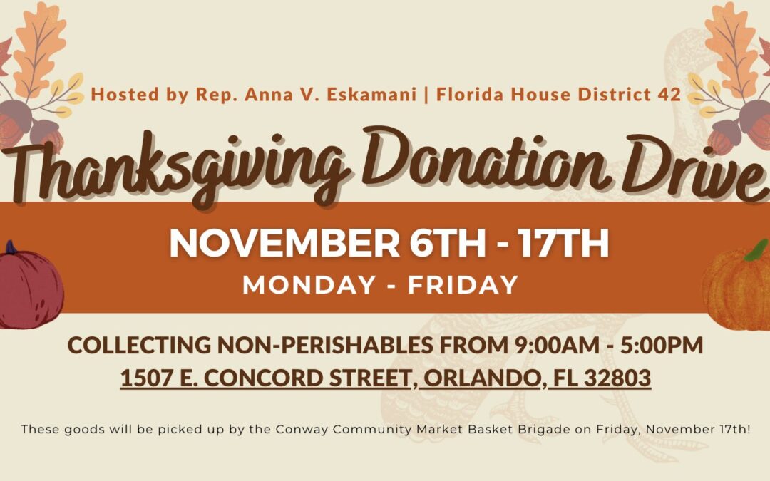 Help support our Thanksgiving Donation Drive 🍁🦃