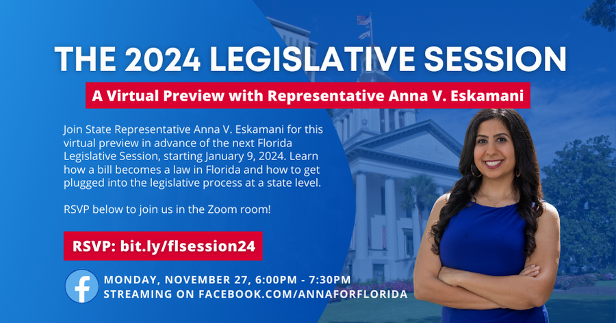 MEDIA ADVISORY: Rep. Eskamani Hosts Virtual Legislative Session Preview