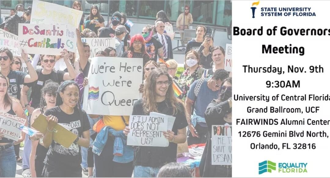 Upcoming Board of Governor’s Meeting at UCF Censoring Academic Freedom