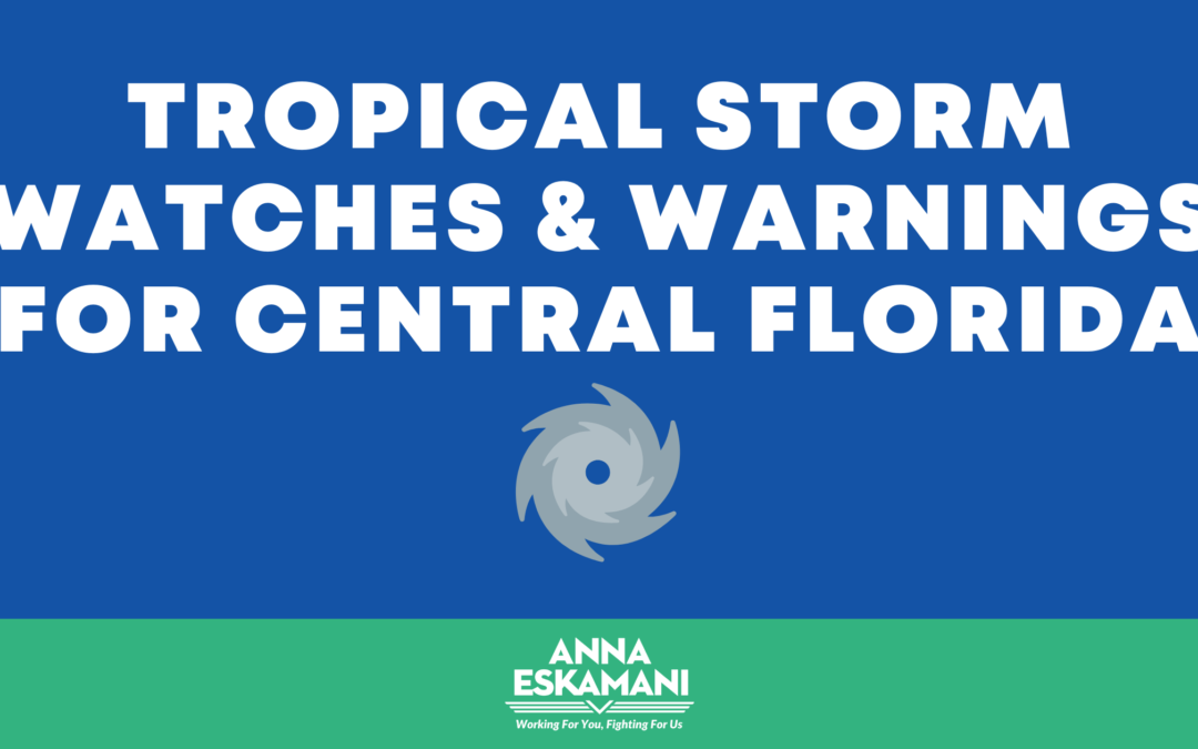 Tropical Storm Watches & Warnings for Central Florida 🌀