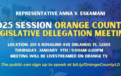 Reminder: Upcoming Orange County Legislative Delegation Meeting