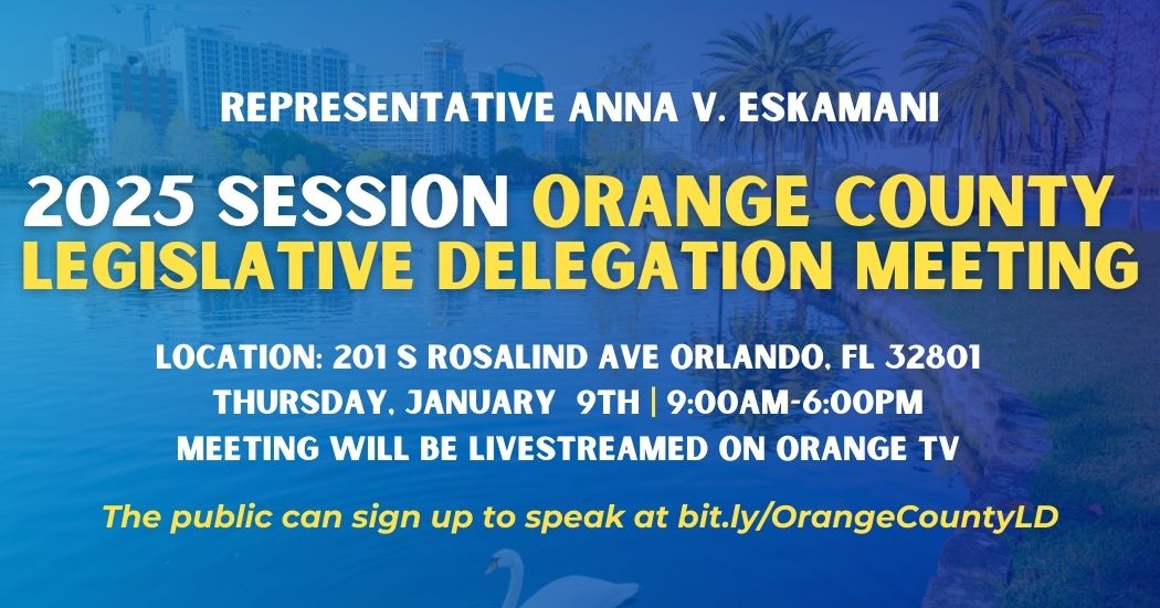 Reminder: Upcoming Orange County Legislative Delegation Meeting