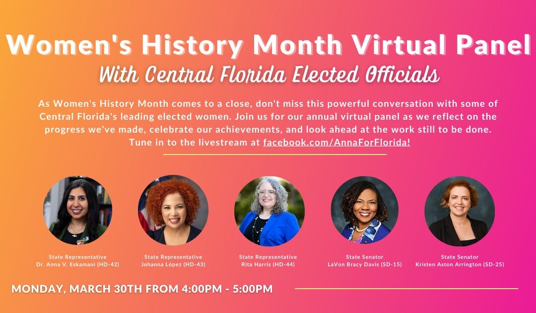 Annual Women’s History Month Virtual Conversation with Florida State Legislators