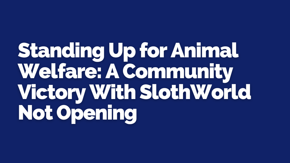 Standing Up for Animal Welfare: A Community Victory With SlothWorld Not Opening