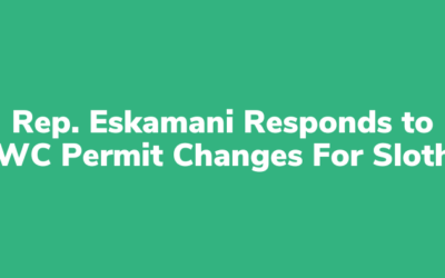Rep. Eskamani Responds to FWC Permit Changes For Sloths
